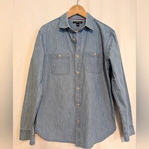 Banana Republic Men's Denim Button Down Long Sleeve Shirt Medium